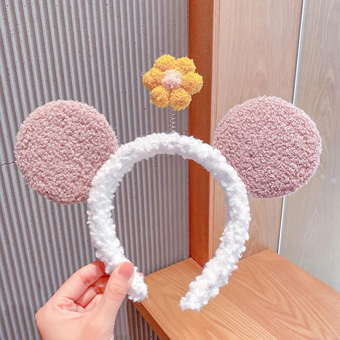 Bulk Jewelry Wholesale Headband  big ears small flower head lamb hair hoops JDC-HD-i035 Wholesale factory from China YIWU China