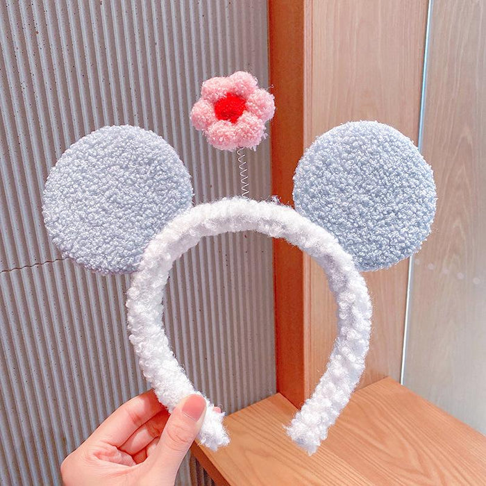 Bulk Jewelry Wholesale Headband  big ears small flower head lamb hair hoops JDC-HD-i035 Wholesale factory from China YIWU China