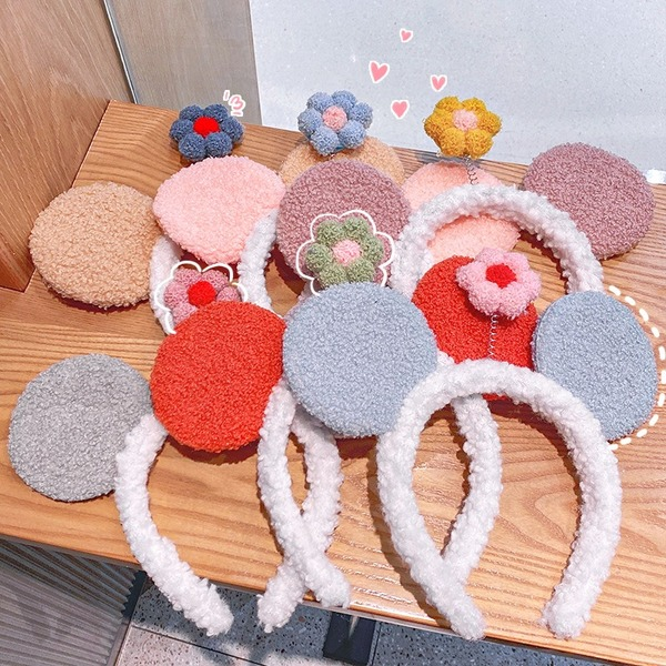 Bulk Jewelry Wholesale Headband  big ears small flower head lamb hair hoops JDC-HD-i035 Wholesale factory from China YIWU China