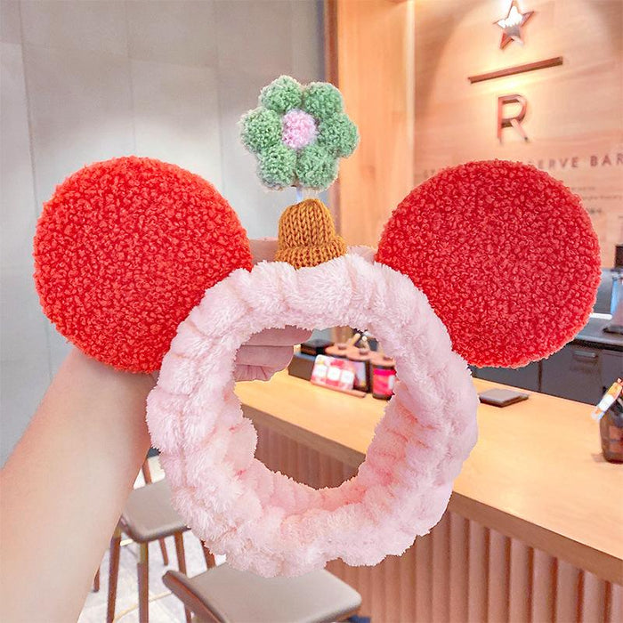 Bulk Jewelry Wholesale  Headband big ears small flower plush JDC-HD-i036 Wholesale factory from China YIWU China