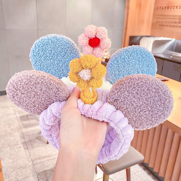 Bulk Jewelry Wholesale  Headband big ears small flower plush JDC-HD-i036 Wholesale factory from China YIWU China