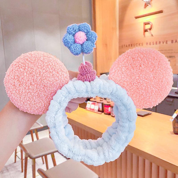 Bulk Jewelry Wholesale  Headband big ears small flower plush JDC-HD-i036 Wholesale factory from China YIWU China