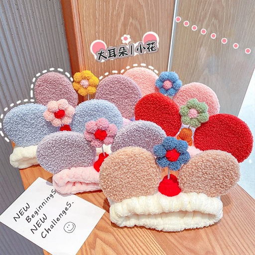 Bulk Jewelry Wholesale  Headband big ears small flower plush JDC-HD-i036 Wholesale factory from China YIWU China