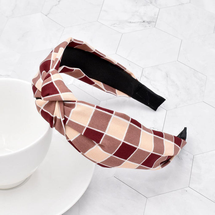 Bulk Jewelry Wholesale Headband Classic colored rainbow plaid JDC-HD-n075 Wholesale factory from China YIWU China