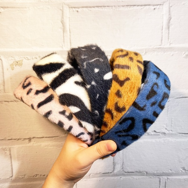 Bulk Jewelry Wholesale Headband  color Cloth Antique leopard print imitation fur JDC-HD-n153 Wholesale factory from China YIWU China