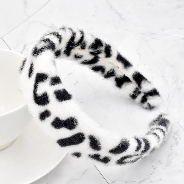Bulk Jewelry Wholesale Headband  color Cloth Antique leopard print imitation fur JDC-HD-n153 Wholesale factory from China YIWU China