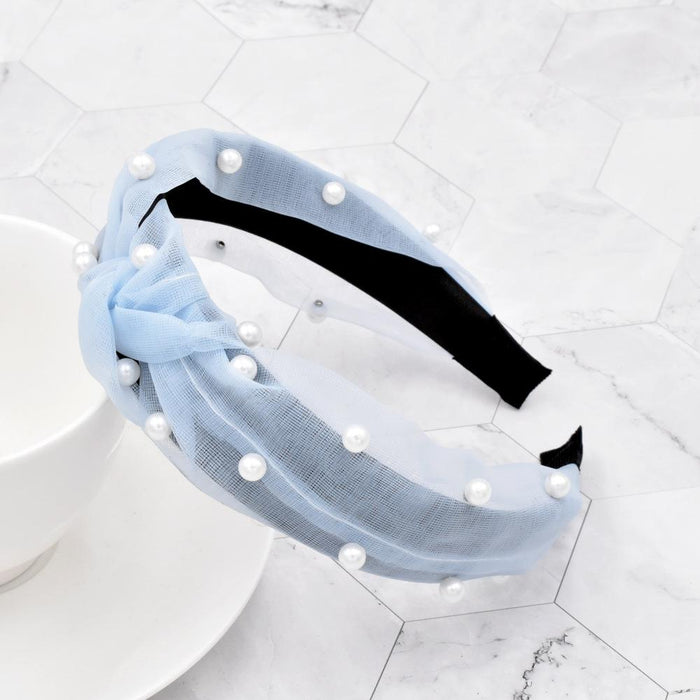 Bulk Jewelry Wholesale Headband  color fabric knotted Pearl JDC-HD-n062 Wholesale factory from China YIWU China