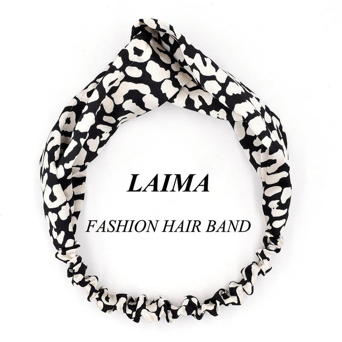 Bulk Jewelry Wholesale Headband  color fabric Leopard cross knot JDC-HD-n137 Wholesale factory from China YIWU China