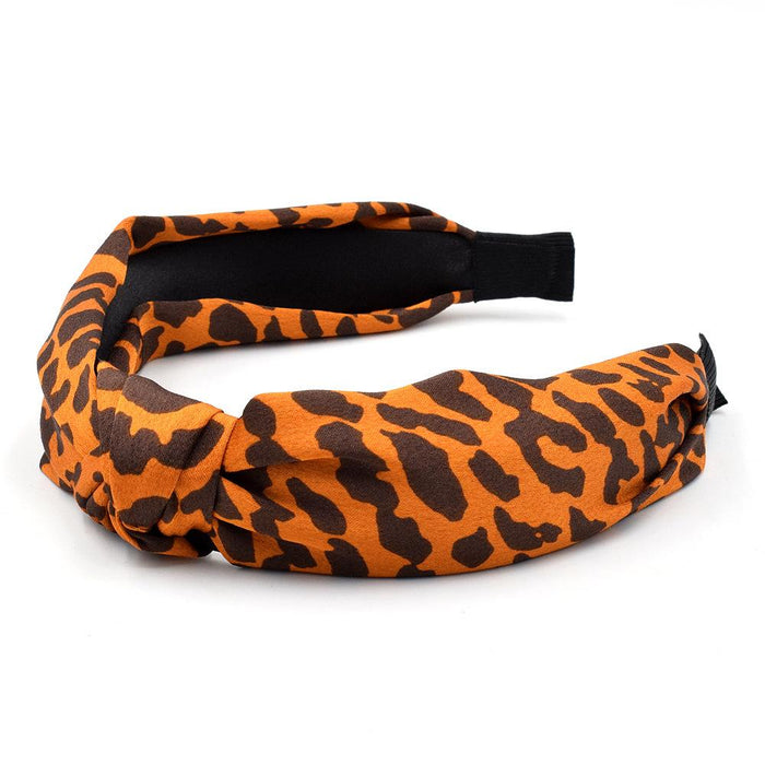 Bulk Jewelry Wholesale Headband  color fabric Leopard cross knot JDC-HD-n137 Wholesale factory from China YIWU China
