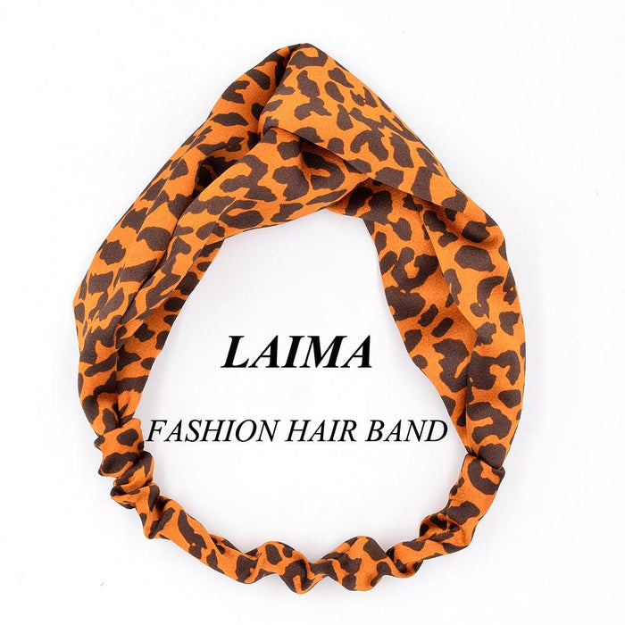 Bulk Jewelry Wholesale Headband  color fabric Leopard cross knot JDC-HD-n137 Wholesale factory from China YIWU China