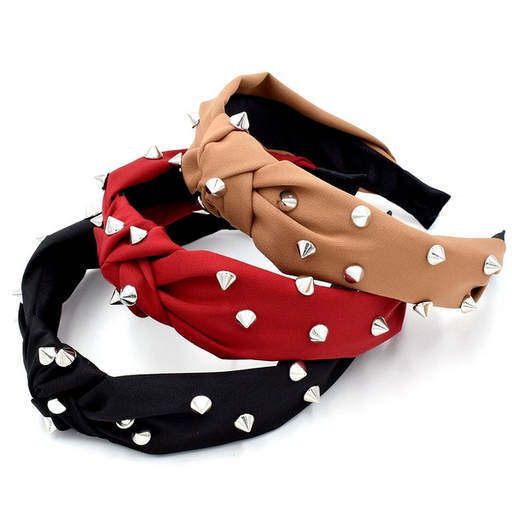 Bulk Jewelry Wholesale Headband  color fabrics Punk rivets JDC-HD-n025 Wholesale factory from China YIWU China