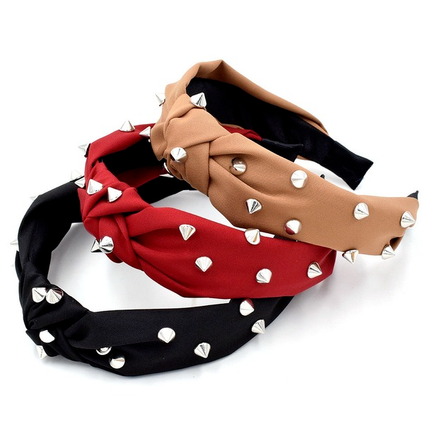 Bulk Jewelry Wholesale Headband  color fabrics Punk rivets JDC-HD-n025 Wholesale factory from China YIWU China