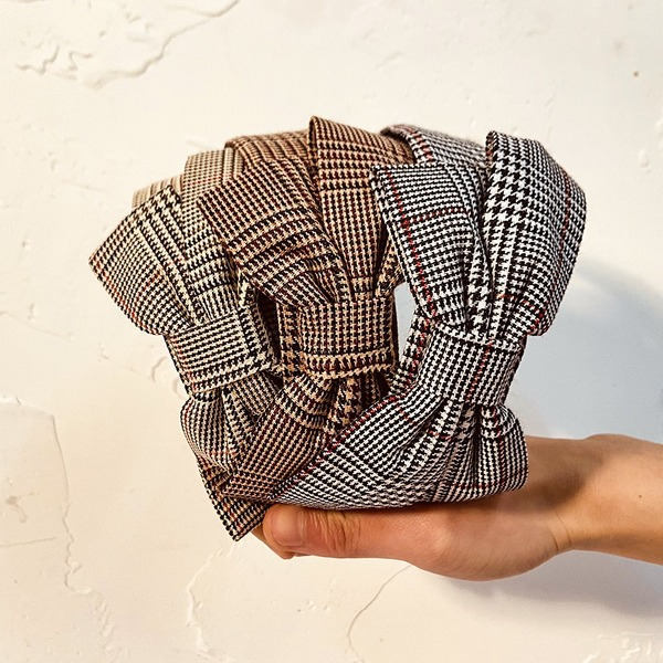 Bulk Jewelry Wholesale Headband  color Houndstooth large bow JDC-HD-n102 Wholesale factory from China YIWU China