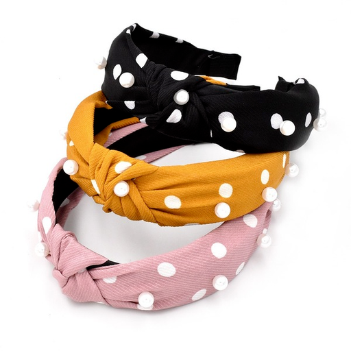 Bulk Jewelry Wholesale Headband color Point Pearl Simple Fabric Knot JDC-HD-n077 Wholesale factory from China YIWU China