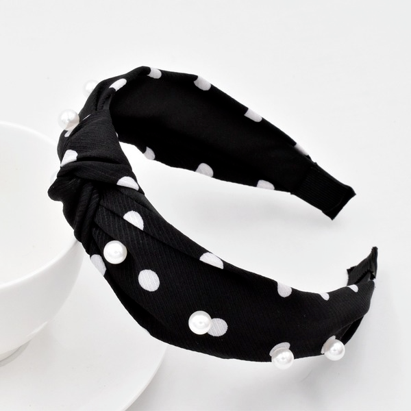 Bulk Jewelry Wholesale Headband color Point Pearl Simple Fabric Knot JDC-HD-n077 Wholesale factory from China YIWU China