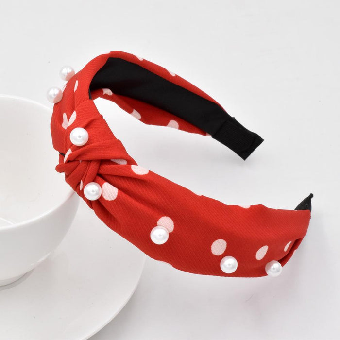 Bulk Jewelry Wholesale Headband color Point Pearl Simple Fabric Knot JDC-HD-n077 Wholesale factory from China YIWU China