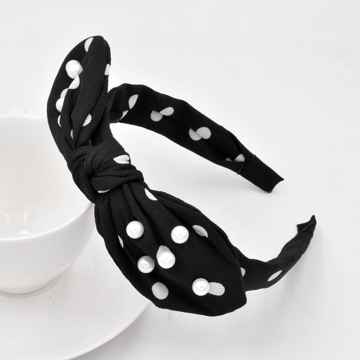 Bulk Jewelry Wholesale Headband color Point Pearl Simple Fabric Knot JDC-HD-n077 Wholesale factory from China YIWU China