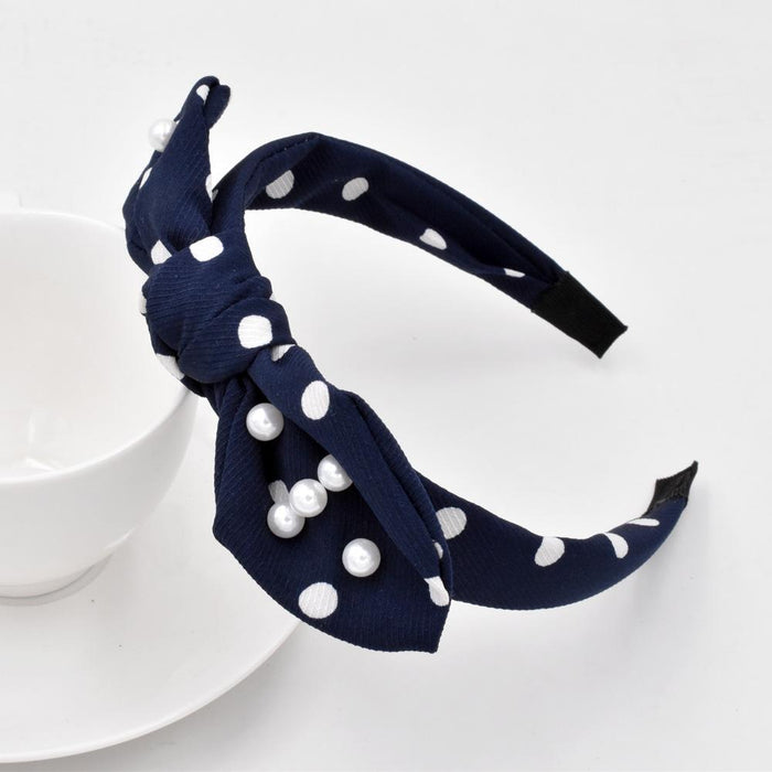 Bulk Jewelry Wholesale Headband color Point Pearl Simple Fabric Knot JDC-HD-n077 Wholesale factory from China YIWU China