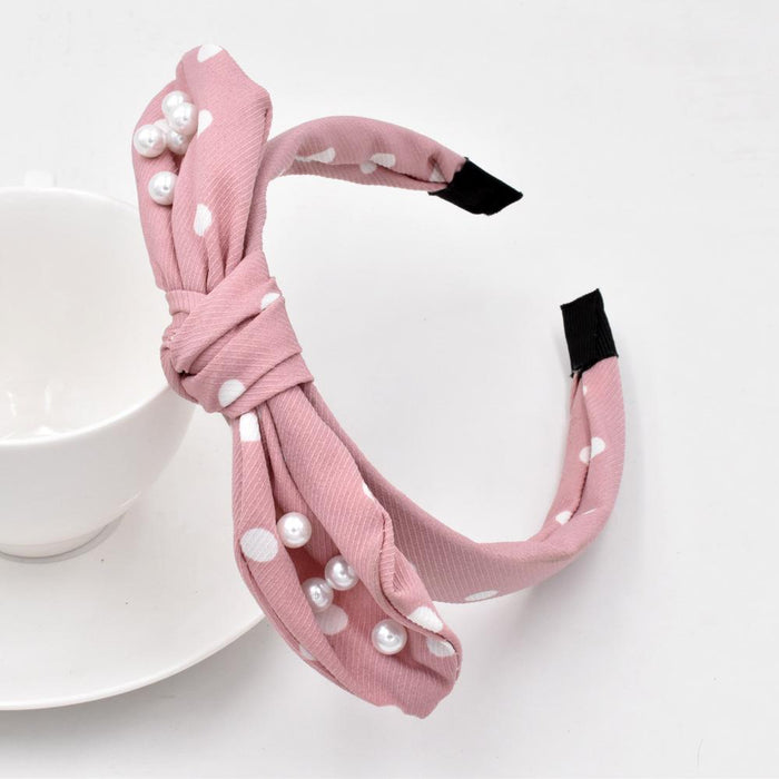 Bulk Jewelry Wholesale Headband color Point Pearl Simple Fabric Knot JDC-HD-n077 Wholesale factory from China YIWU China