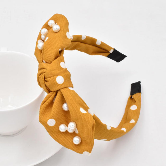 Bulk Jewelry Wholesale Headband color Point Pearl Simple Fabric Knot JDC-HD-n077 Wholesale factory from China YIWU China