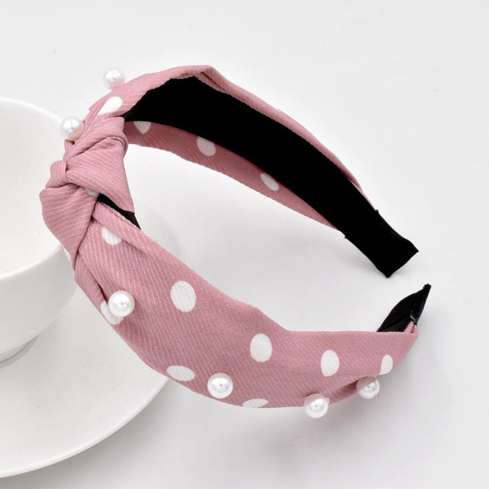 Bulk Jewelry Wholesale Headband color Point Pearl Simple Fabric Knot JDC-HD-n077 Wholesale factory from China YIWU China