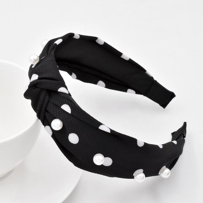 Bulk Jewelry Wholesale Headband color Point Pearl Simple Fabric Knot JDC-HD-n077 Wholesale factory from China YIWU China