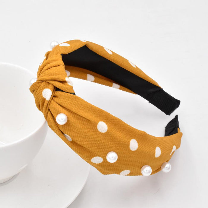 Bulk Jewelry Wholesale Headband color Point Pearl Simple Fabric Knot JDC-HD-n077 Wholesale factory from China YIWU China