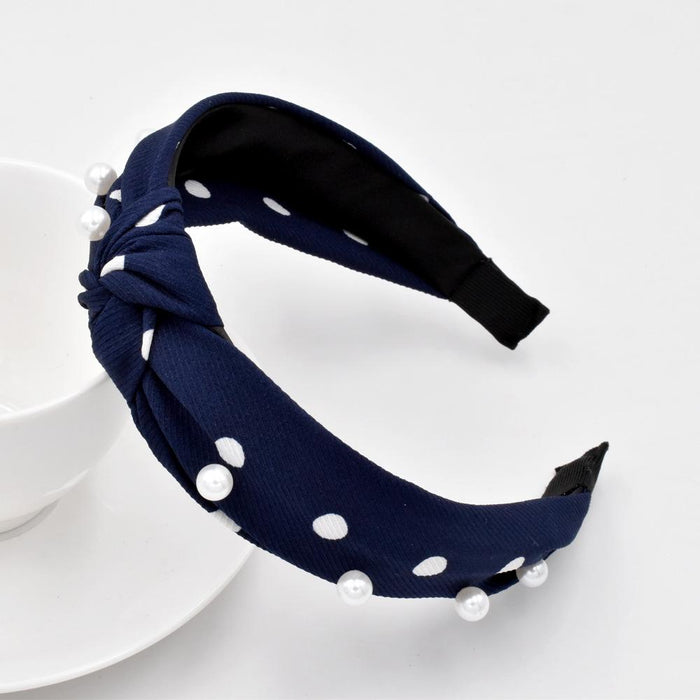 Bulk Jewelry Wholesale Headband color Point Pearl Simple Fabric Knot JDC-HD-n077 Wholesale factory from China YIWU China