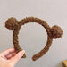 Bulk Jewelry Wholesale  Headband cute bear hairband plush ball JDC-HD-i039 Wholesale factory from China YIWU China