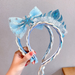 Bulk Jewelry Wholesale  Headband ice and snow Qiyuan children's wig braid bowknot gauze JDC-HS-i100 Wholesale factory from China YIWU China