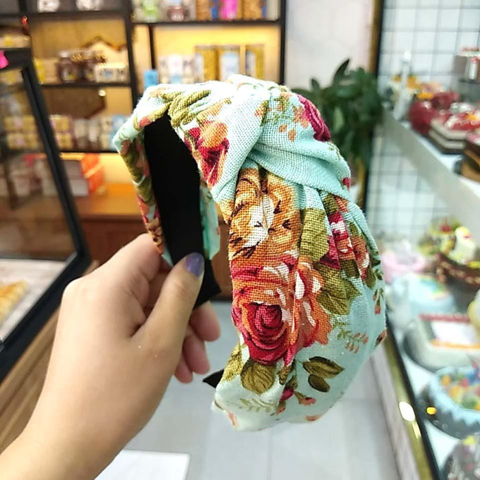 Bulk Jewelry Wholesale headband Printed linen JDC-HD-O082 Wholesale factory from China YIWU China