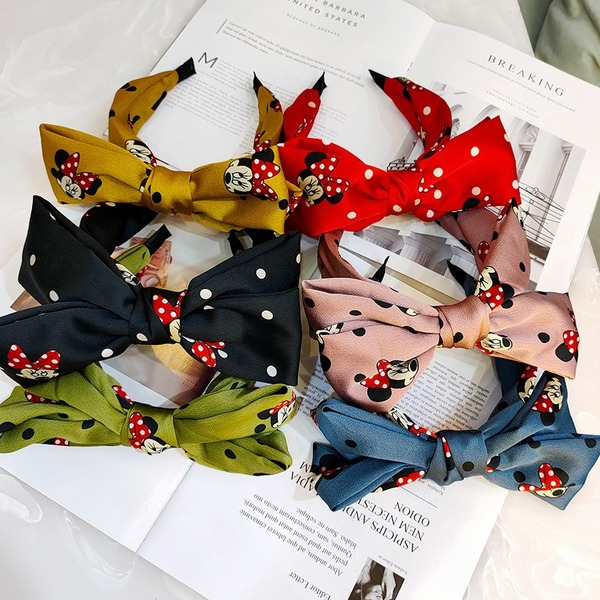 Bulk Jewelry Wholesale Headband Red Oversized double-layer bow Cloth JDC-HD-O093 Wholesale factory from China YIWU China