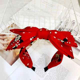 Bulk Jewelry Wholesale Headband Red Oversized double-layer bow Cloth JDC-HD-O093 Wholesale factory from China YIWU China