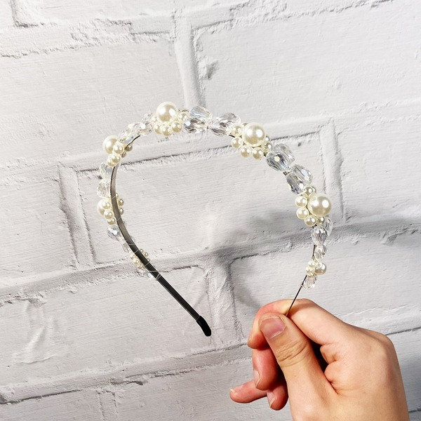 Bulk Jewelry Wholesale Headband white woven Beaded JDC-HD-n065 Wholesale factory from China YIWU China