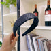 Bulk Jewelry Wholesale Headband woven pattern solid color PU leather JDC-HD-sj037 Wholesale factory from China YIWU China