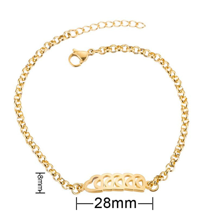 Bulk Jewelry Wholesale heart pendant love bracelet  JDC-ST-L047 Wholesale factory from China YIWU China