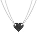 Wholesale heart shape double layer bead chain alloy necklace JDC-NE-F042 Necklaces 韩之尚 C15-01-45 Wholesale Jewelry JoyasDeChina Joyas De China