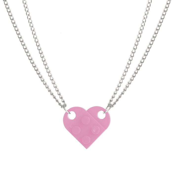 Wholesale heart shape double layer bead chain alloy necklace JDC-NE-F042 Necklaces 韩之尚 C15-01-62 Wholesale Jewelry JoyasDeChina Joyas De China