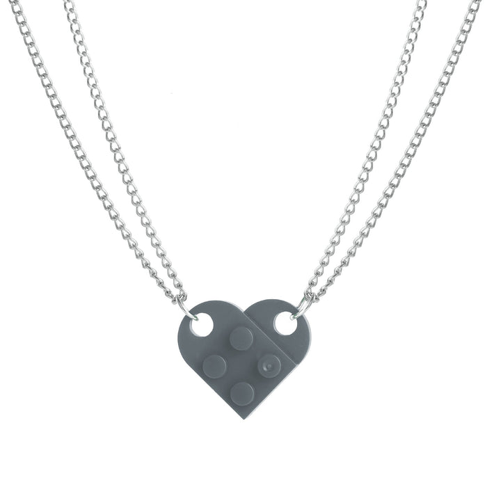 Wholesale heart shape double layer bead chain alloy necklace JDC-NE-F042 Necklaces 韩之尚 C15-01-63 Wholesale Jewelry JoyasDeChina Joyas De China