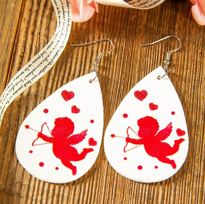 Wholesale Heart Shape Double Sided Leopard Leather Earrings JDC-ES-Saip003 Earrings 赛蒲 12# Wholesale Jewelry JoyasDeChina Joyas De China