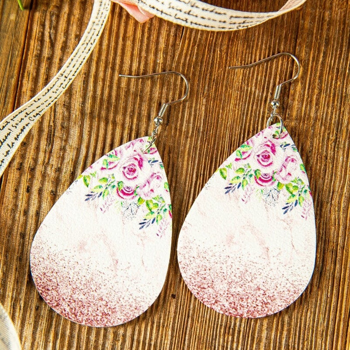 Wholesale Heart Shape Double Sided Leopard Leather Earrings JDC-ES-Saip003 Earrings 赛蒲 7# Wholesale Jewelry JoyasDeChina Joyas De China