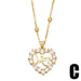 Wholesale heart shape love five-pointed star diamonds Mother's Day necklace JDC-NE-AOS008 Necklaces 翱昇 Wholesale Jewelry JoyasDeChina Joyas De China