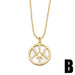 Wholesale heart shape love five-pointed star diamonds Mother's Day necklace JDC-NE-AOS008 Necklaces 翱昇 B Wholesale Jewelry JoyasDeChina Joyas De China