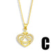 Wholesale heart-shaped diamond-encrusted Mother's Day Necklace JDC-NE-AOS007 Necklaces 翱昇 C Wholesale Jewelry JoyasDeChina Joyas De China