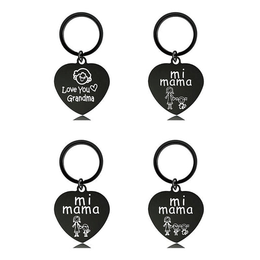 Wholesale Heart Shaped Mom Mother's Day Metal Keychain JDC-KC-GangGu012 Keychains 钢古 Wholesale Jewelry JoyasDeChina Joyas De China