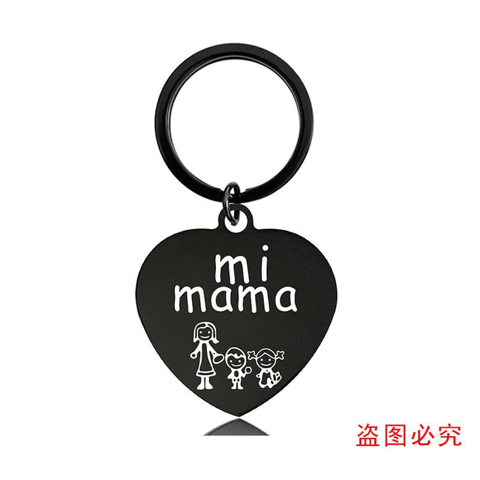 Wholesale Heart Shaped Mom Mother's Day Metal Keychain JDC-KC-GangGu012 Keychains 钢古 X00016 Wholesale Jewelry JoyasDeChina Joyas De China