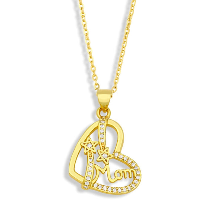 Wholesale heart-shaped short Mother's Day necklace JDC-NE-AOS017 Necklaces 翱昇 Wholesale Jewelry JoyasDeChina Joyas De China