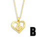 Wholesale heart-shaped short Mother's Day necklace JDC-NE-AOS017 Necklaces 翱昇 B Wholesale Jewelry JoyasDeChina Joyas De China