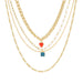 Wholesale Heart Shaped Smiley Alloy Multilayer Necklace JDC-NE-YiD005 Necklaces 宜达 XH0946 Wholesale Jewelry JoyasDeChina Joyas De China