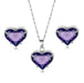 Wholesale Heart Shaped Zircon Artificial Stone Copper Necklace Earring Set MOQ≥2 JDC-NE-Kas006 Necklaces 卡诗 Wholesale Jewelry JoyasDeChina Joyas De China
